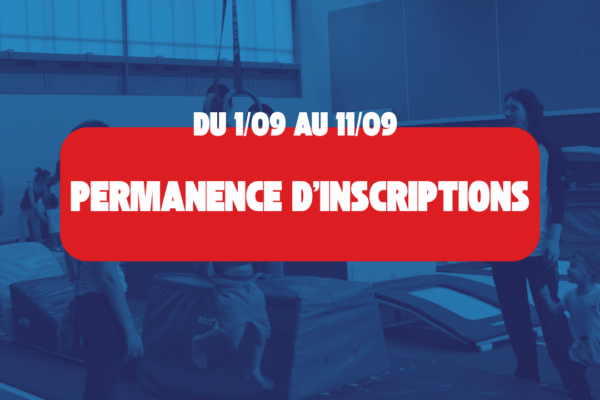 PERMANENCES D&rsquo;INSCRIPTIONS
